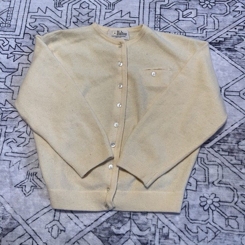 Vintage 50s Dalton 100% Virgin Cashmere Cardigan Sweater Womens XS WPL11765